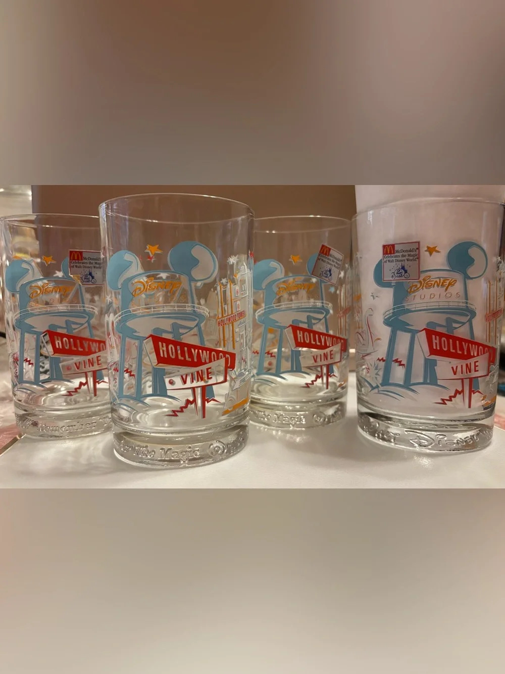 Remembering the Majic Walt Disney World Set of 4 Tumblers